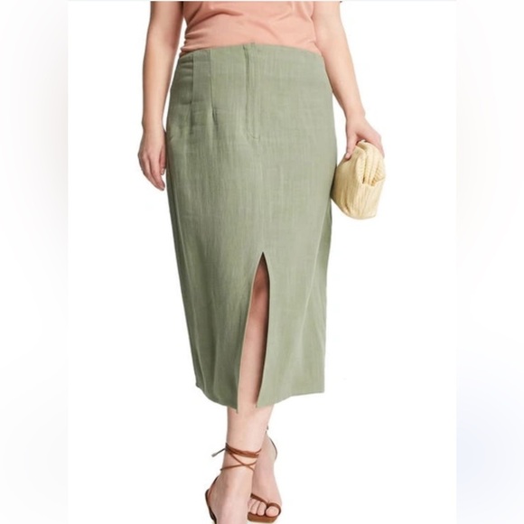 ASOS plus size curve green midi skirt new size 20 - Picture 1 of 7